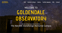 Desktop Screenshot of goldendaleobservatory.com