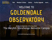 Tablet Screenshot of goldendaleobservatory.com